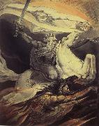 William Blake Death on a Pale Horse oil painting on canvas